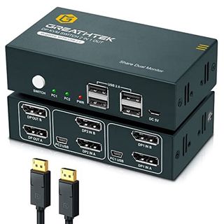 Kvm Switch 2pc 2 monitores dial NUEVO 4k