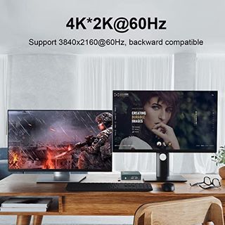 Kvm Switch 2pc 2 monitores dial NUEVO 4k