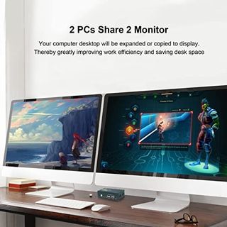 Kvm Switch 2pc 2 monitores dial NUEVO 4k
