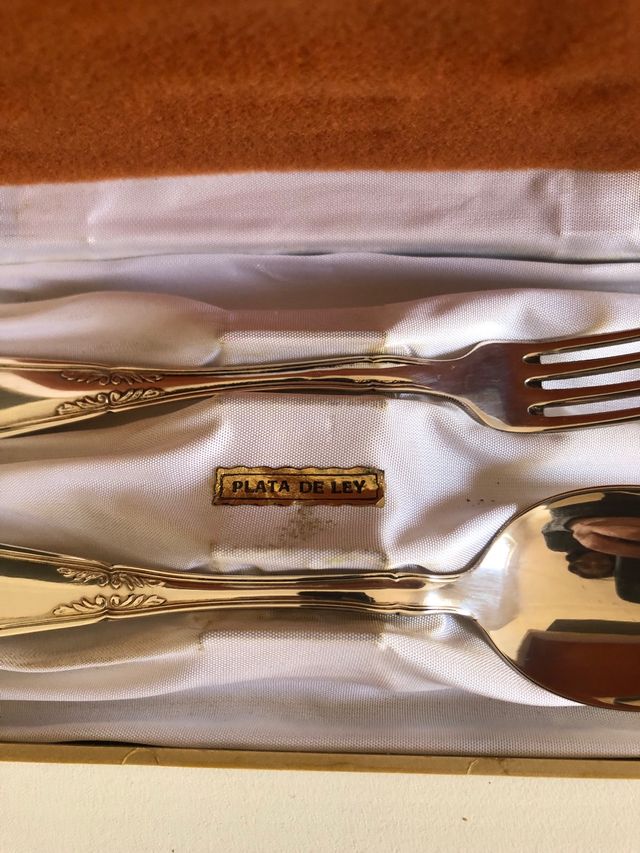 Posate per bambini in argento Diego