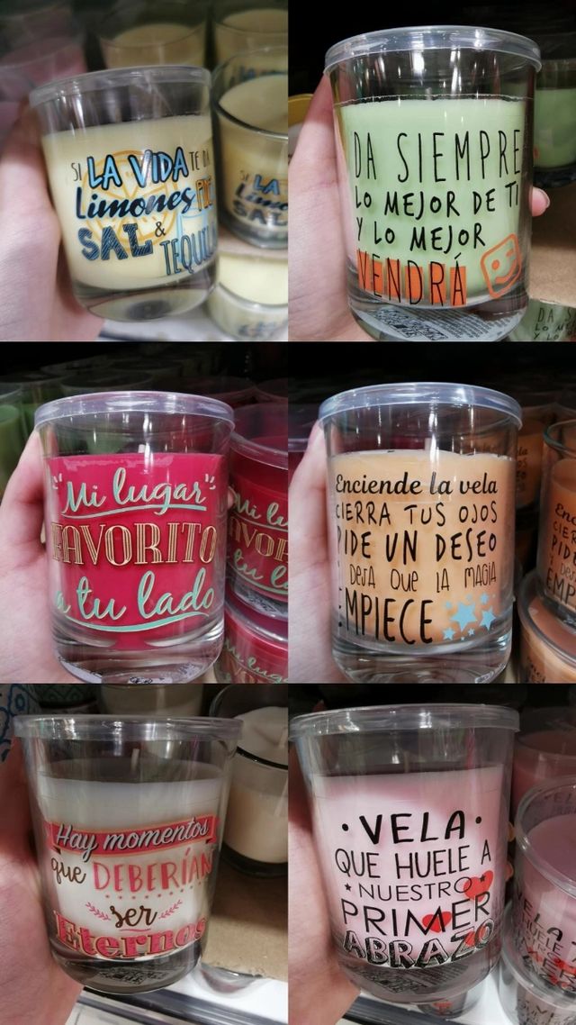 Candele con messaggi