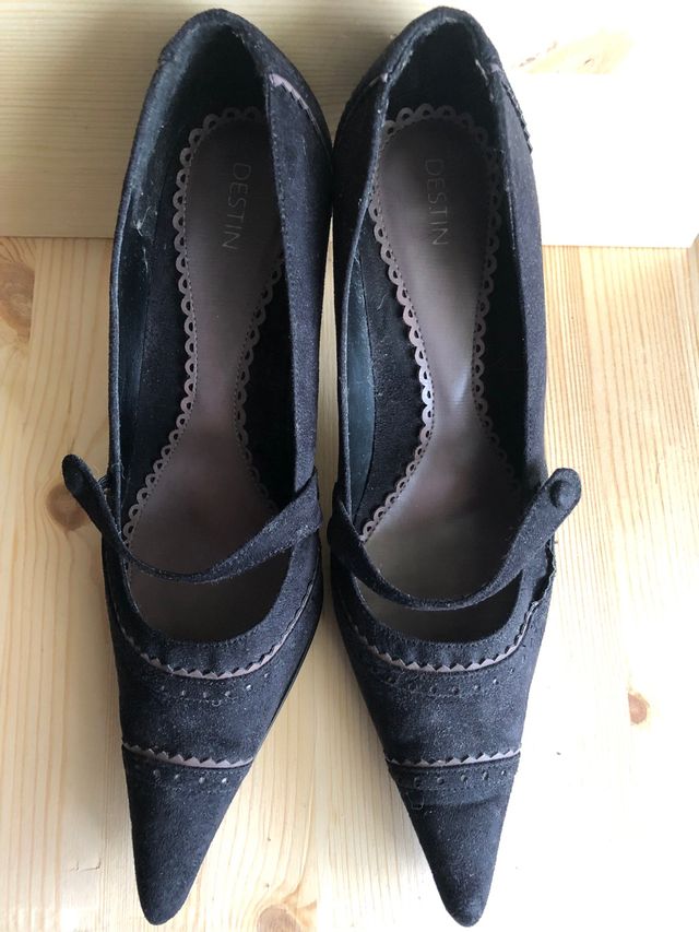 Scarpe décolleté velluto nero