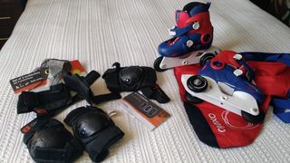 Patines infantiles con protecciones