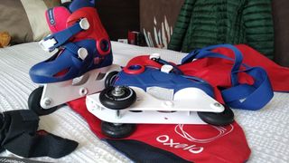 Patines infantiles con protecciones