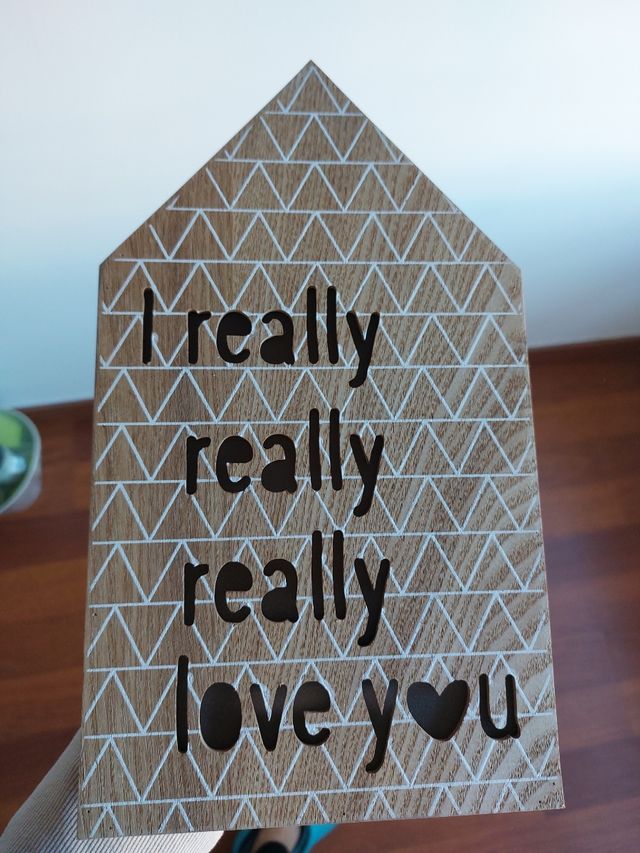 Cartel decorativo con luz