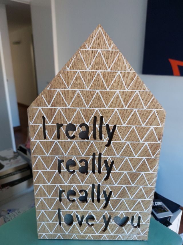 Cartel decorativo con luz