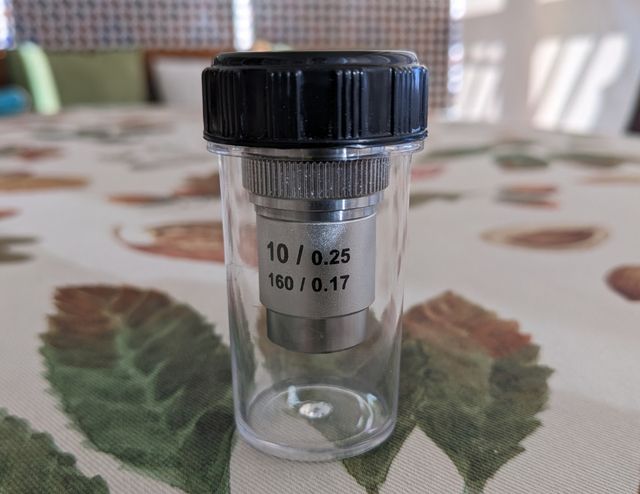 Objetivo acromático 10x Bresser