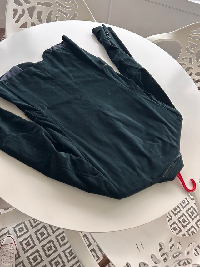 Blazer terciopelo verde botella - LIQUIDACION