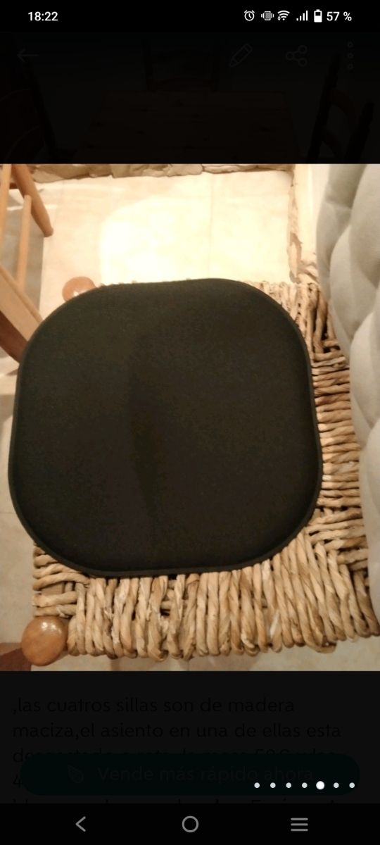 Cuatro sillas madera maciza