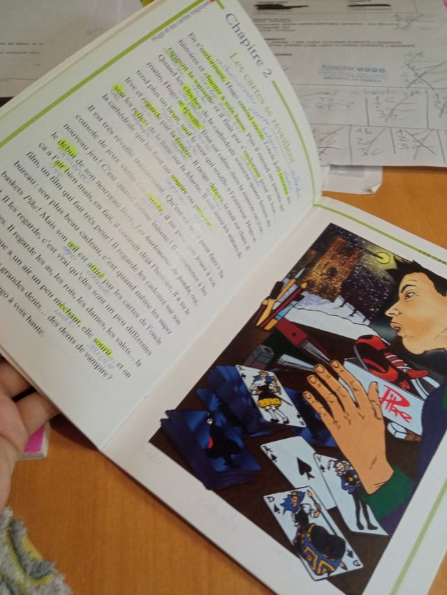 libro lectura francés. Hugo et les cartes magiques