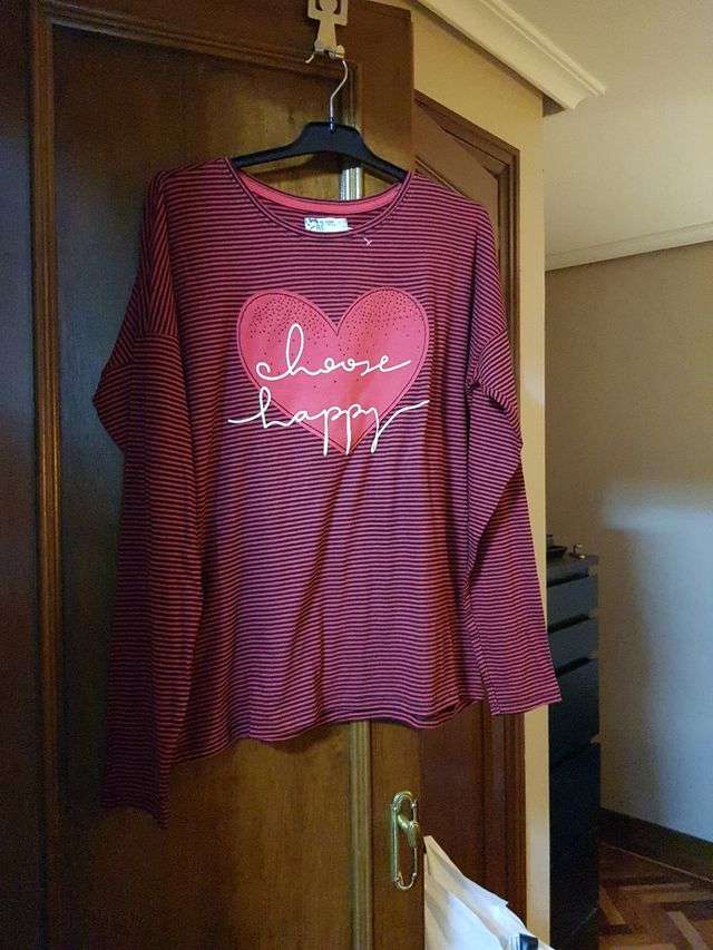 CAMISETA MANGA LARGA CHICA - T 15-16 AÑOS.