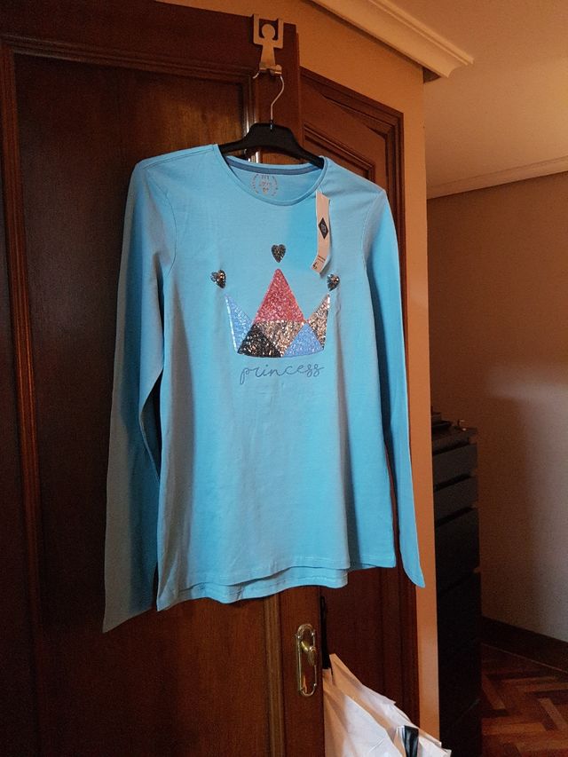 CAMISETA MANGA LARGA CHICA - T 15-16 AÑOS.