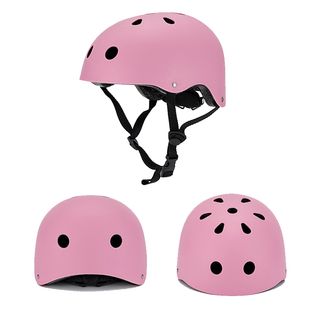 Casco patinete rosa mate Talla M 54-58cm