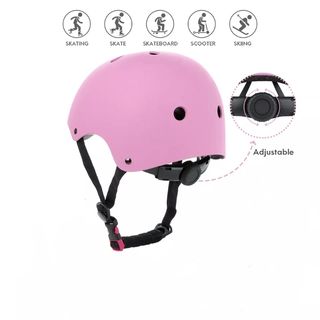 Casco patinete rosa mate Talla M 54-58cm