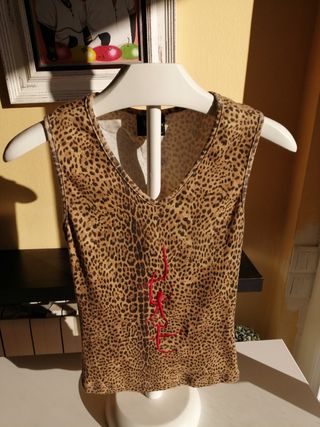 Top de punto animal print Roberto Cavalli T. XS