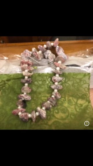 Collar perlas y piedra natural. Collar marrones y 