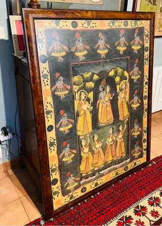 2 TAPICES Pintados Sobre Tela