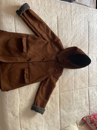Chaquetón marrón de ante