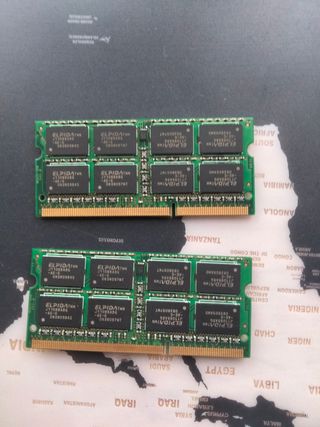 2 x memoria portatil ELPIDA 2GB 2RX8 PC3-8500s
