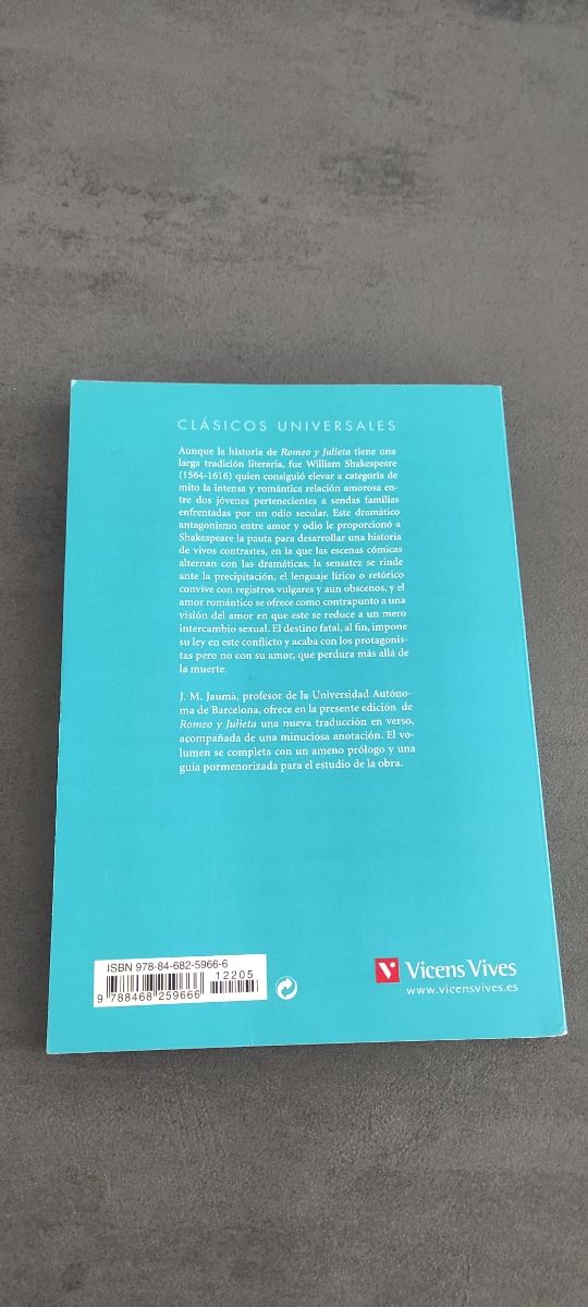 Romeo y Julieta Edición J. M. Jaumà Vicens Vives