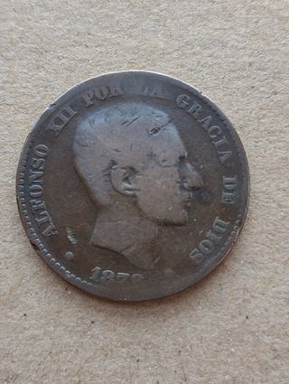 Moneda 10 centimos Alfonso XII 1878