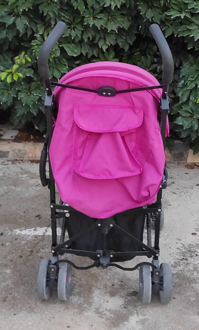 Carro Paseo  Rosa Fussia y Gris