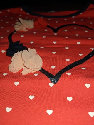 Preciosa camiseta para niña,estampado de 💗