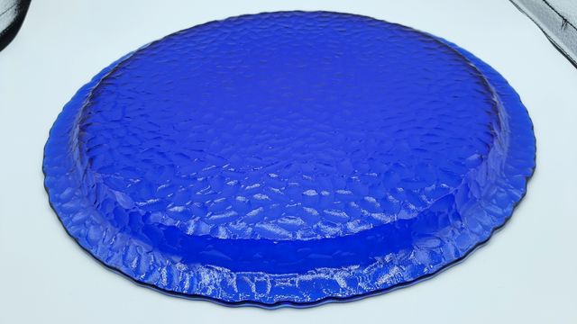 Vassoio nuovo Arcoroc 33 cm. Vetro blu. France