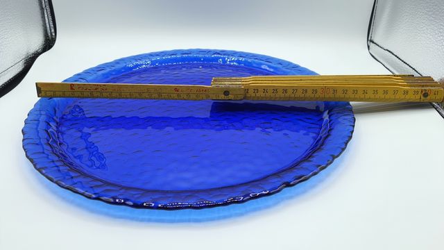 Vassoio nuovo Arcoroc 33 cm. Vetro blu. France