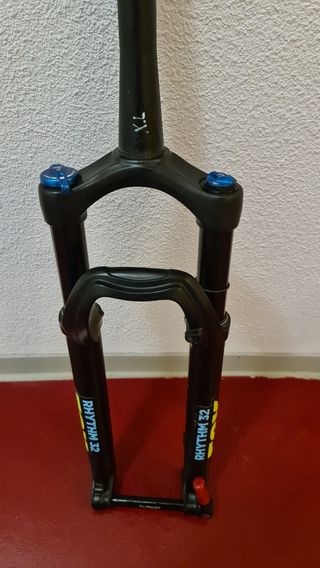 Autocollant Fourche Fox 36 Rhythm 2021 - Bleu Clair, Vinyle Haute Qualité, Résistant Intempéries