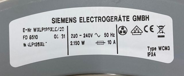 Puerta de lavadora Siemens WXLP126XEE/20 - Usado