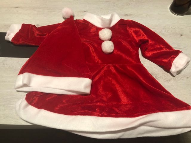 Mamá Noel, traje, disfraz, bebe 0-6 meses