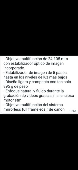 Objetivo para cámara Canon,como nuevo