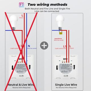 1x Interruptor Smart Wifi SIN NEUTRO