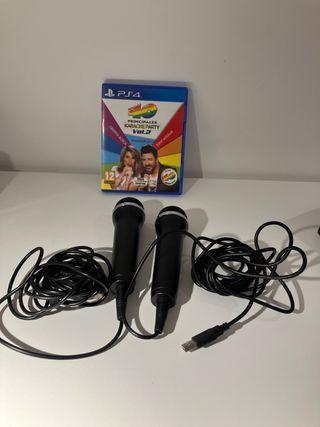 Juego Karaoke PS4 y dos micrófonos