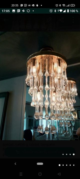 dos preciosas lamparas gotas de cristal.