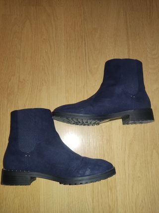 Botines ante azul marino Springfield