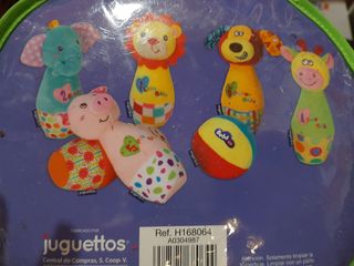 Juego de bolos de peluche para bebé