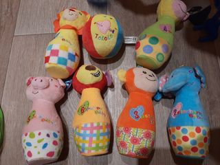 Juego de bolos de peluche para bebé
