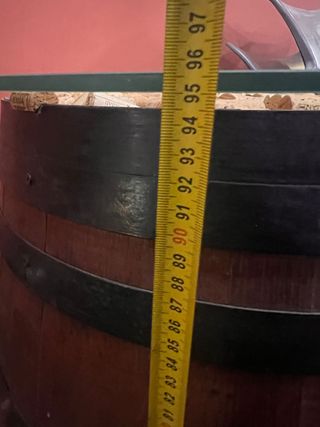 BARRIL de madera CON TAPA/MESA