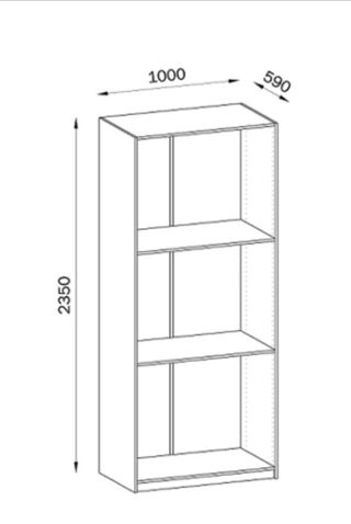 Armario modular ropero sin baldas