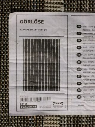 Gran Alfombra Ikea Modelo Görlöse 133 x 195 NUEVA