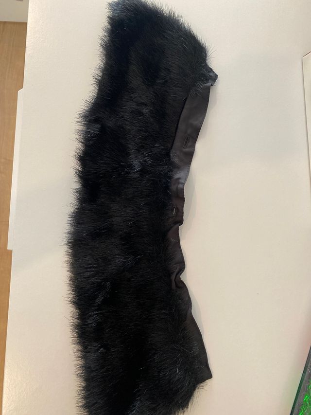 CHAQUETA LANA PATA DE GALLO Y CUELLO PELO T.40