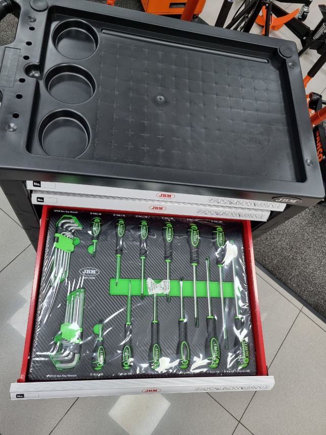 Carro de herramientas rojo jbm