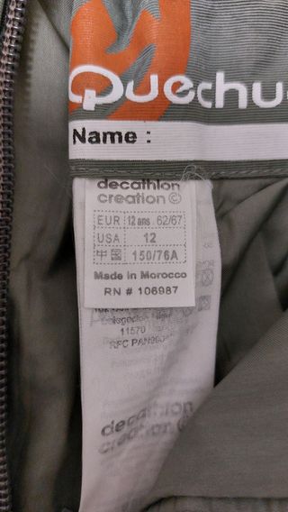 Pantalon nieve Quechua talla 12 
