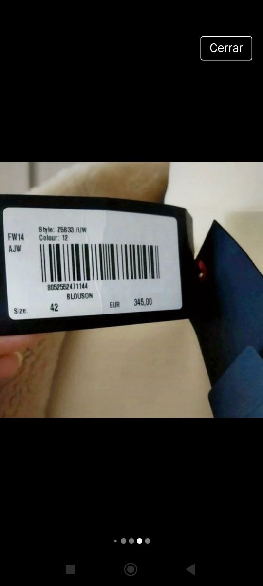 Cazadora  Armani Jeans a estrenar