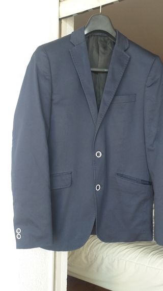 AMERICANA DE CABALLERO SELECTED HOMME .AZUL MARINO