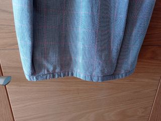 Vestido de cuadros gris y rosa T.M