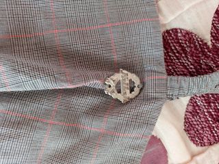 Vestido de cuadros gris y rosa T.M