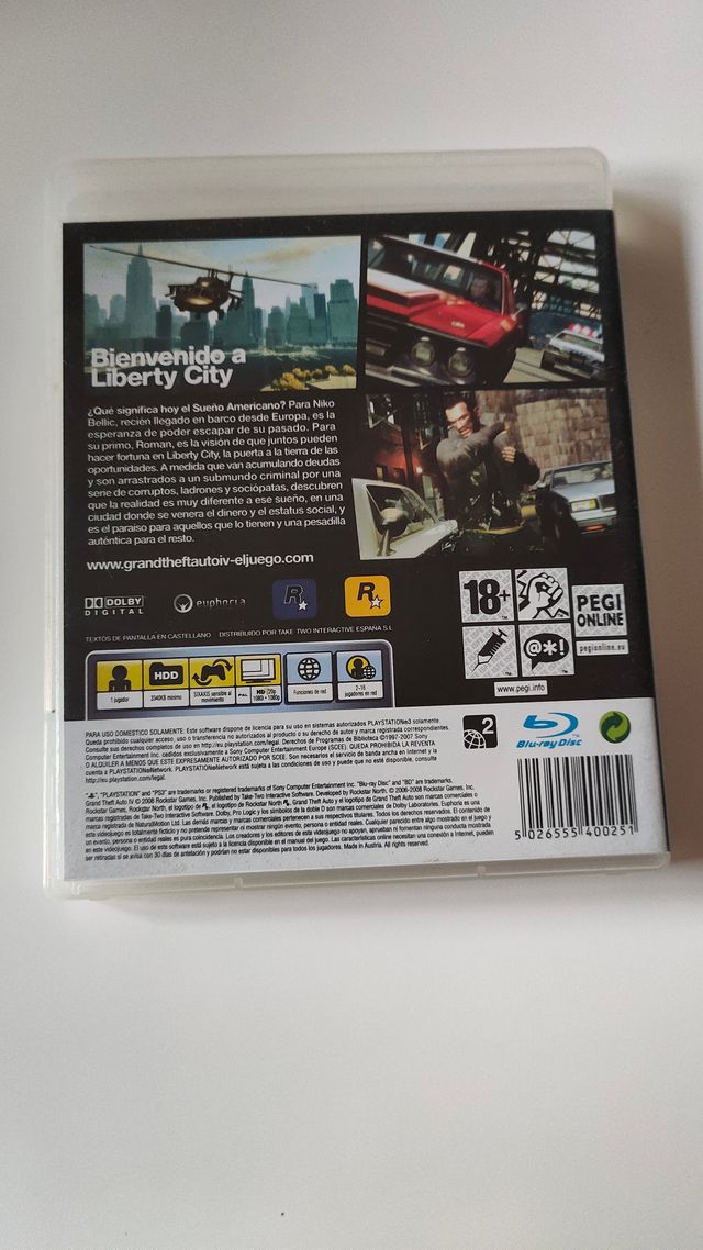 Grand Theft Auto 4 - Juego PS3 - GTAIV